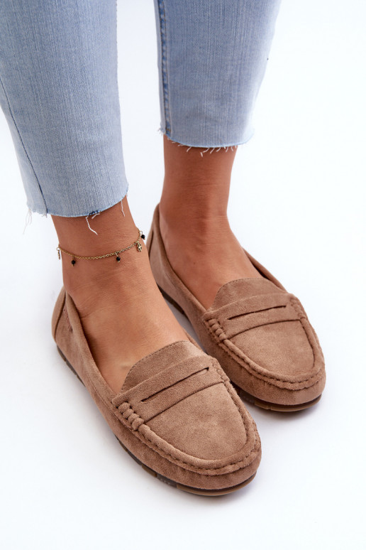 naiste mokassiinid Eco Suedeosissee Big Star NN274930 Memory Foam System beeži värvi