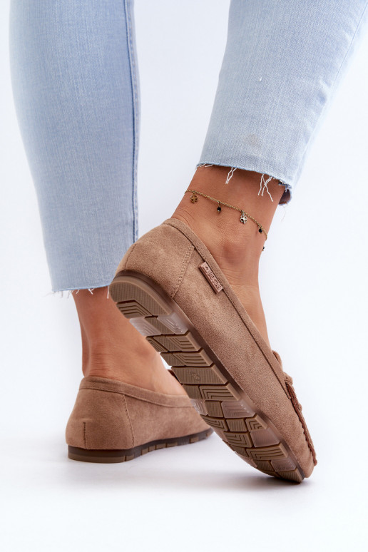 naiste mokassiinid Eco Suedeosissee Big Star NN274930 Memory Foam System beeži värvi