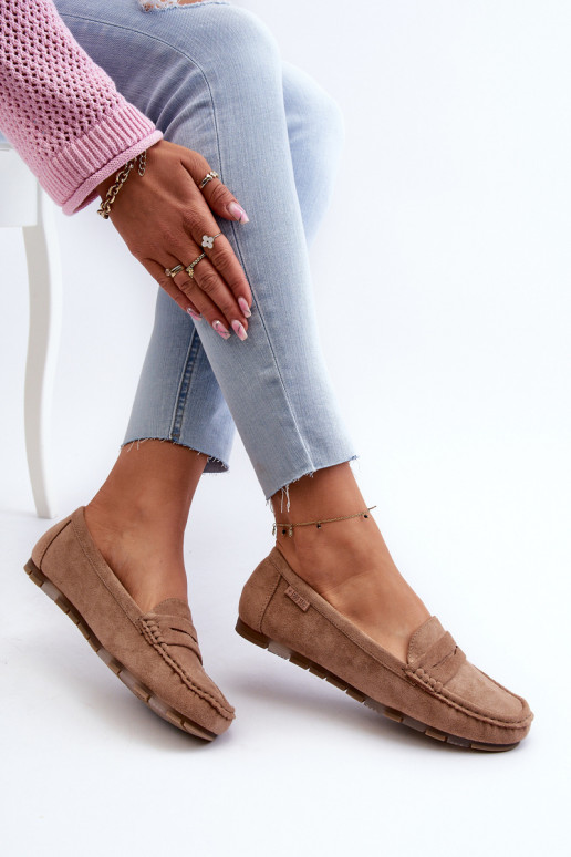 naiste mokassiinid Eco Suedeosissee Big Star NN274930 Memory Foam System beeži värvi