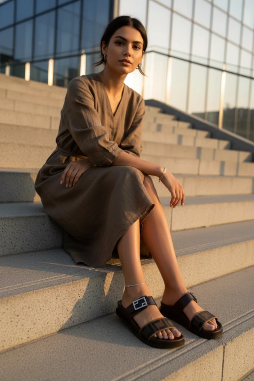 naiste plätud Kuldse pandlaga pruunid värvi Fiorisse