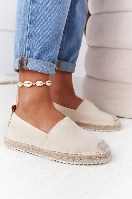 espadrillid Põimitud talla peal Big Star HH274501 beeži värvi