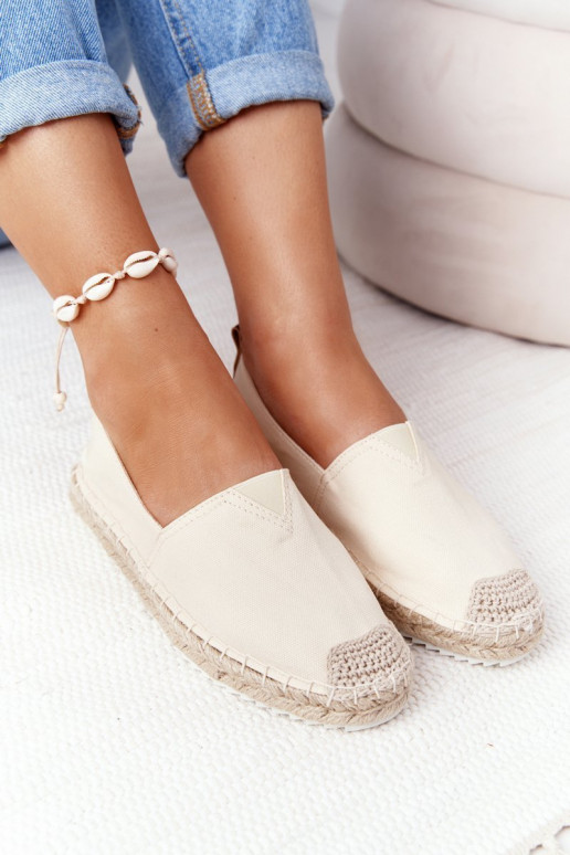 espadrillid Põimitud talla peal Big Star HH274501 beeži värvi
