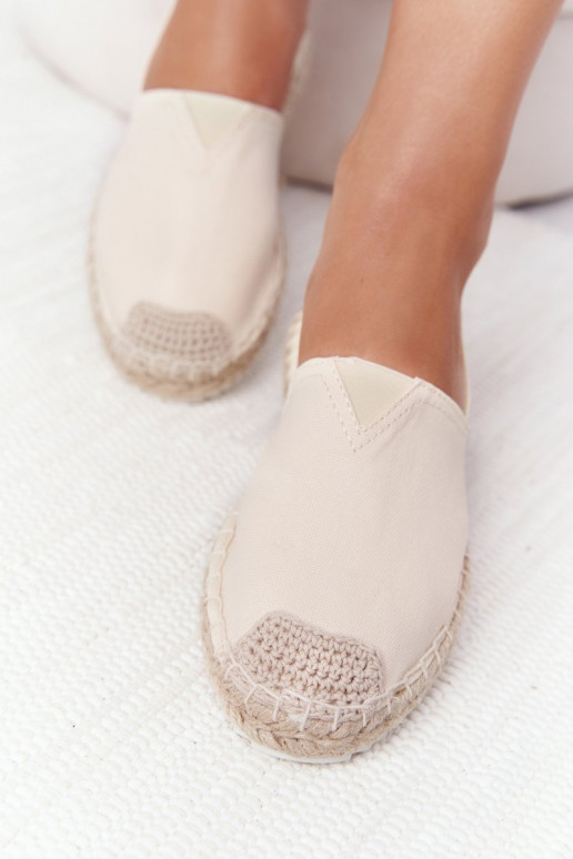 espadrillid Põimitud talla peal Big Star HH274501 beeži värvi