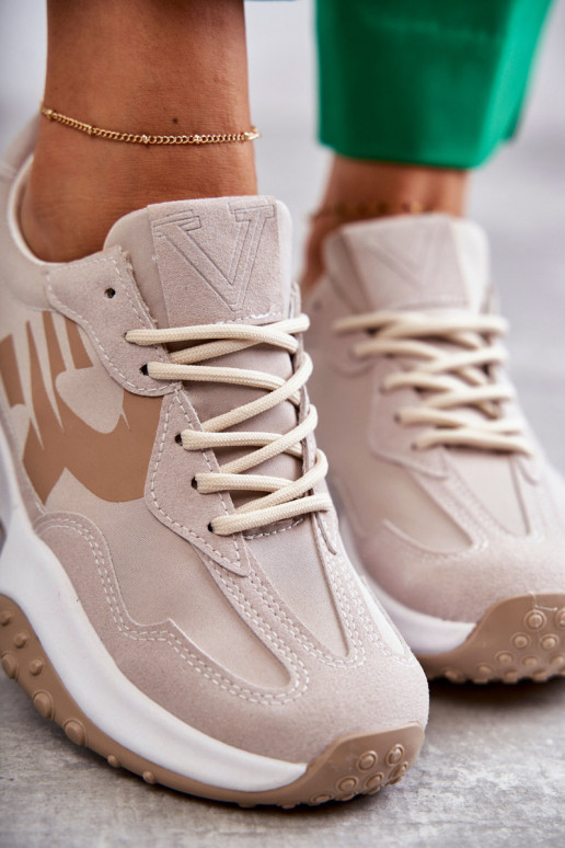 Pealiste omad spordijalatsid nööritavad beeži värvi Tolea