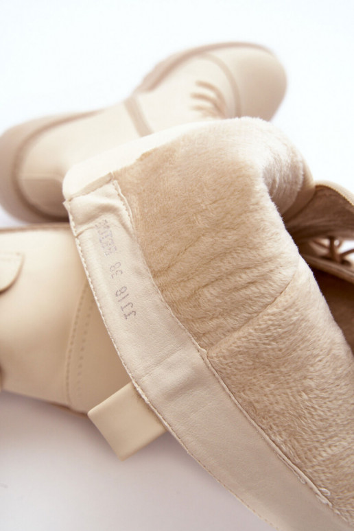 nööritavad voodriga pika säärega saapad nöörsaapad Enne Põlve beeži värvi Bergdis