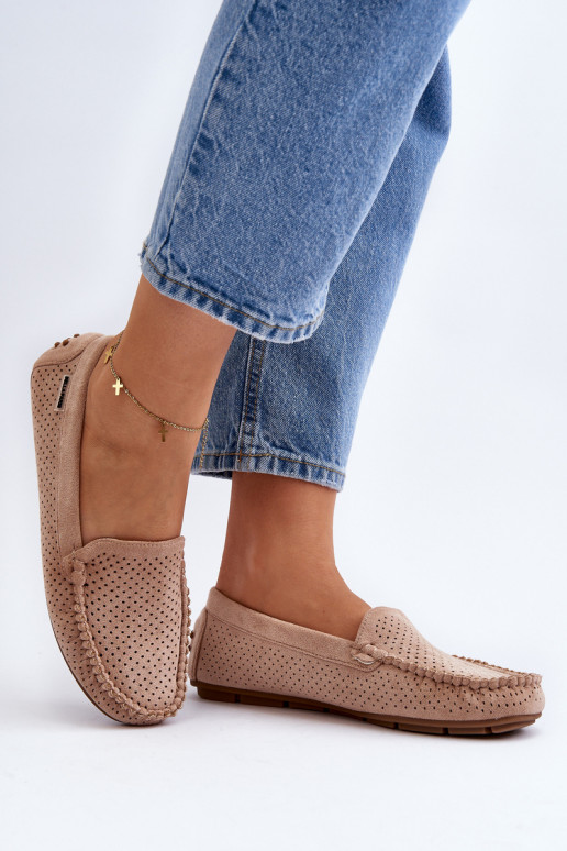 Pealiste omad Ažuurne Mokassiinid beeži värvi Rasirna