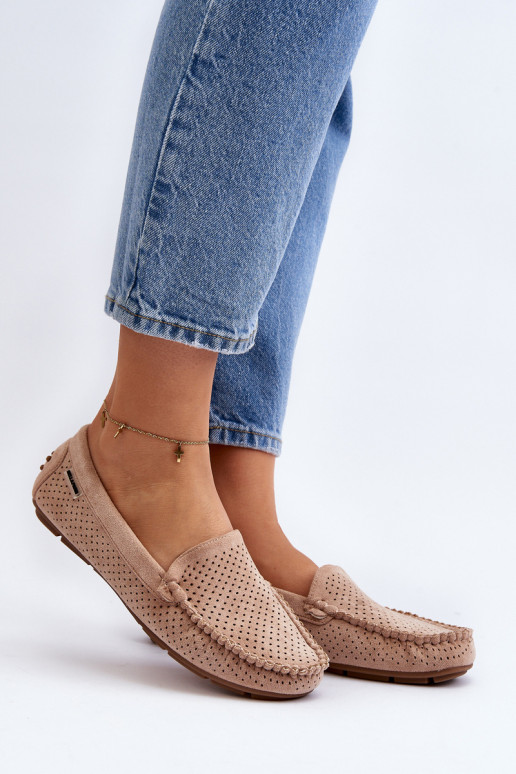 Pealiste omad Ažuurne Mokassiinid beeži värvi Rasirna
