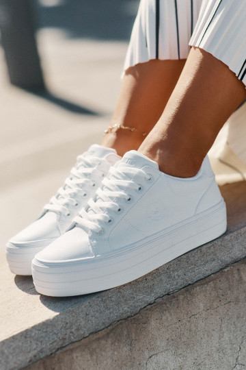 Eko Pealhk naiste saapad platvormiga Big Star RR274298 valget värvi