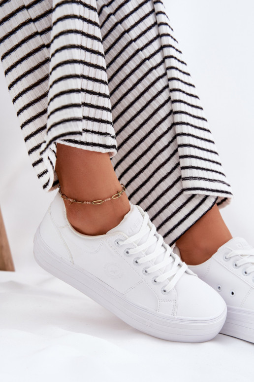 Eko Pealhk naiste saapad platvormiga Big Star RR274298 valget värvi