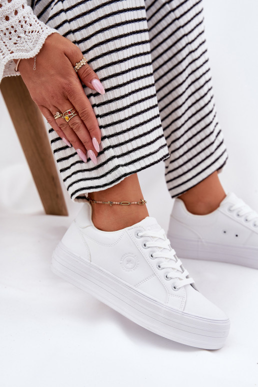 Eko Pealhk naiste saapad platvormiga Big Star RR274298 valget värvi