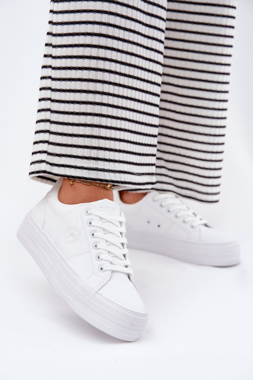 Eko Pealhk naiste saapad platvormiga Big Star RR274298 valget värvi