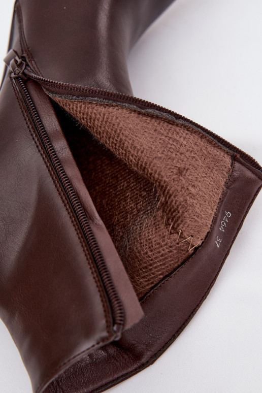 voodriga Pealiste poolsaapad kõrge jämeda kontsaga Eko Pealhk Czekoladosissee Nolisse