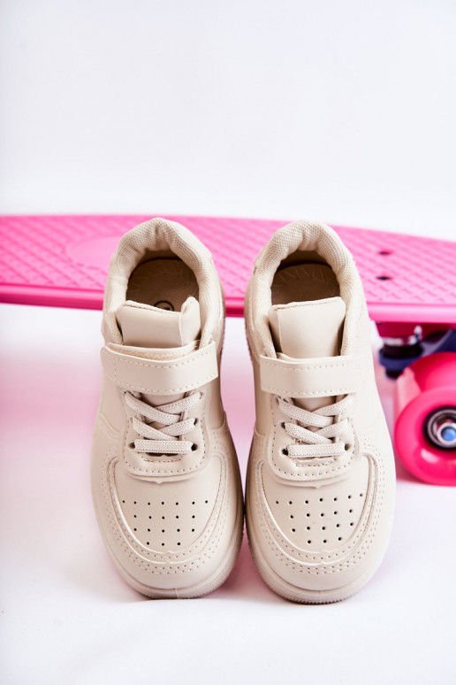 Laste spordijalatsid krõpsudega kinnitatav beeži värvi Elike