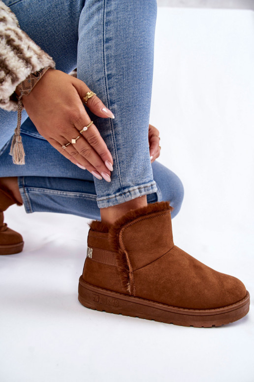 Pealiste omad Pealiste poolsaapad nööpidega lumesaapad Big Star KK274620 pruunid värvi