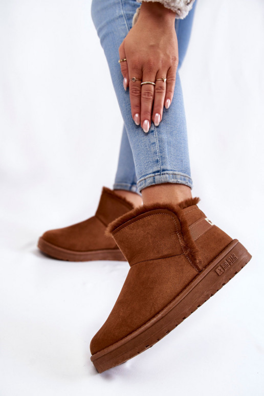 Pealiste omad Pealiste poolsaapad nööpidega lumesaapad Big Star KK274620 pruunid värvi