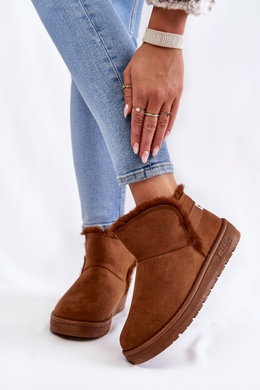 Pealiste omad Pealiste poolsaapad nööpidega lumesaapad Big Star KK274620 pruunid värvi