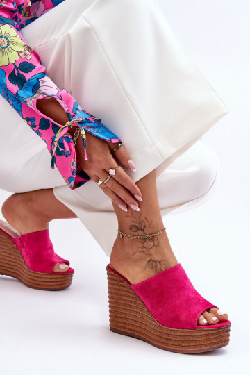 Kerged lehvidega platvormiga tumeroosad värvi Good Vibe 2