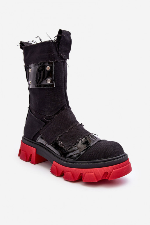 Riidest Pealiste poolsaapad tõmblukuga msuud Elinare