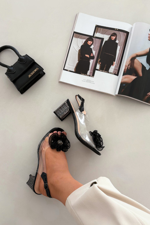 sandaalid kõrge jämeda kontsaga kaunistustega D&A MR52-238 msuud