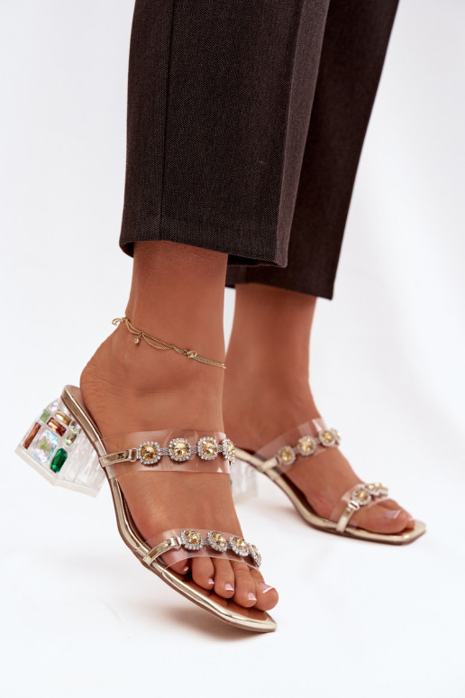 naiste plätud kristallidega D&A MR1037-02 Kuldset värvi