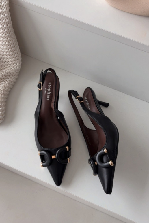 Pealistesandaalid kõrge jämeda kontsaga Koos Ornate Detalem msuud Brienne