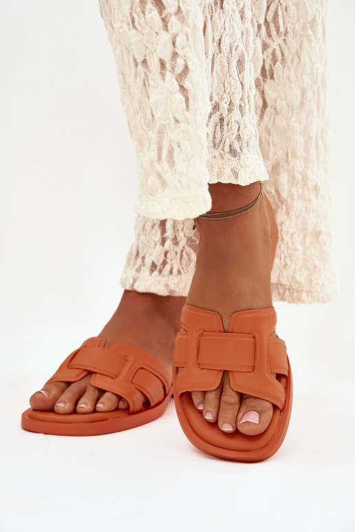 naiste plätud laiade nööridega oranži värvi Lorania