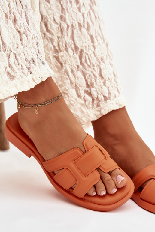 naiste plätud laiade nööridega oranži värvi Lorania