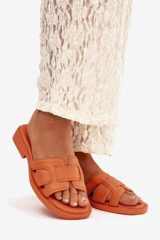 naiste plätud laiade nööridega oranži värvi Lorania