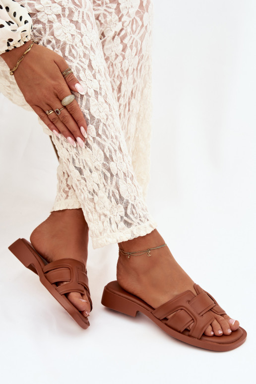 naiste plätud laiade nööridega pruunid värvi Lorania