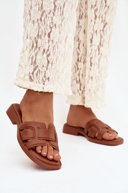 naiste plätud laiade nööridega pruunid värvi Lorania