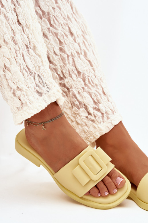 naiste plätud laiade nööridega neetide ja pandlaga Kollased Melivra