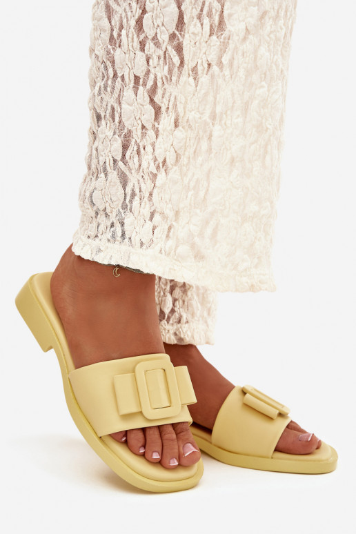 naiste plätud laiade nööridega neetide ja pandlaga Kollased Melivra