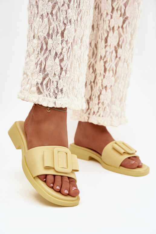 naiste plätud laiade nööridega neetide ja pandlaga Kollased Melivra