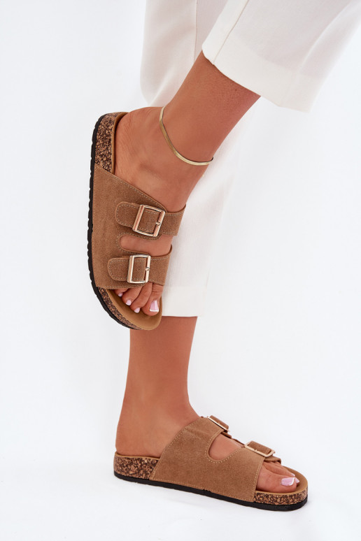 naiste plätud Ze Kuldset värvimi neetide ja pandlagami I Przeszyciami pruunid värvi Lunera