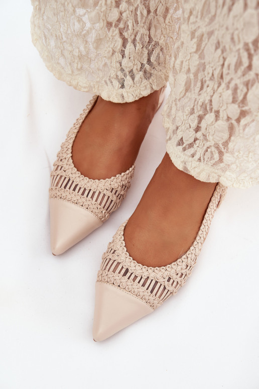 Pealistesandaalid Koos punutisega Klockis Elevandiluu värvi Nivorra