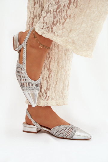 Pealistesandaalid Koos punutisega Klockis Hõbedat värvi Nivorra
