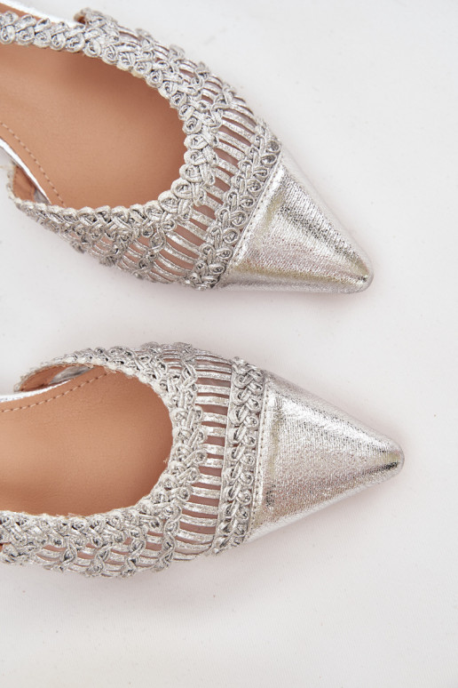 Pealistesandaalid Koos punutisega Klockis Hõbedat värvi Nivorra