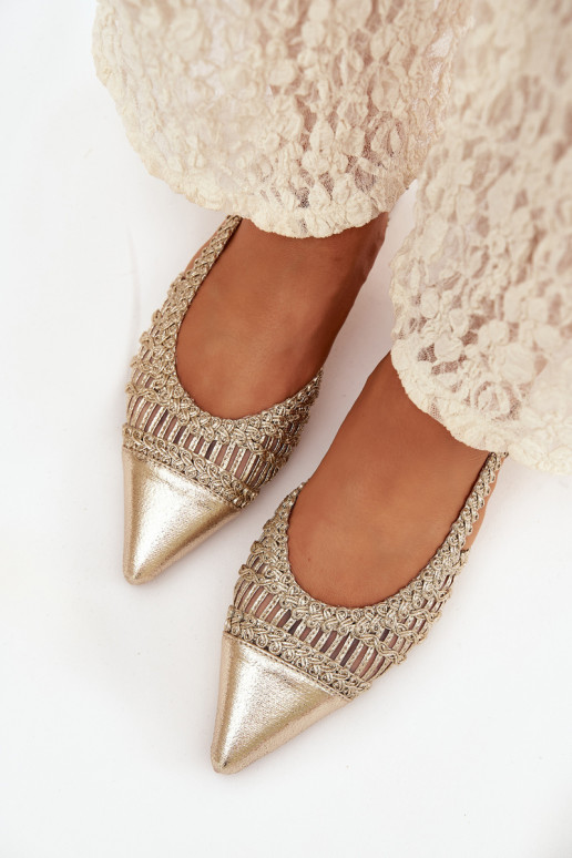 Pealistesandaalid Koos punutisega Klockis Kuldset värvi Nivorra