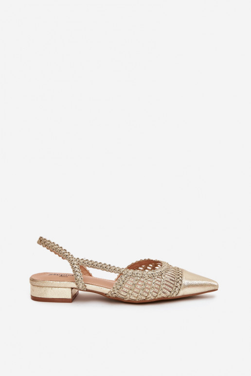 Pealistesandaalid Koos punutisega Klockis Kuldset värvi Nivorra