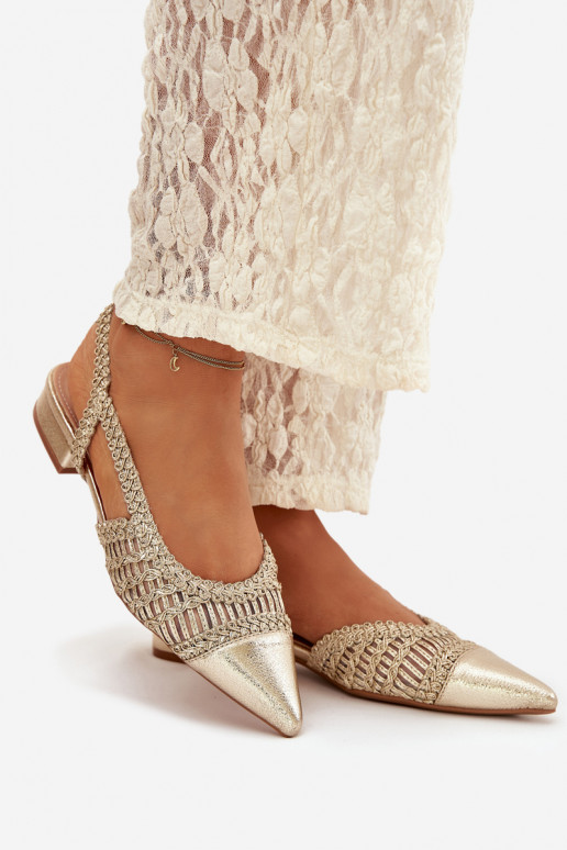 Pealistesandaalid Koos punutisega Klockis Kuldset värvi Nivorra