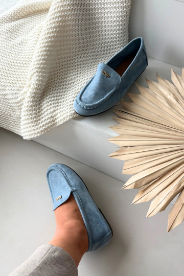 naiste mokassiinidVäikem Kuldset värvim Detalem Sinist värvi Sarivelle 2