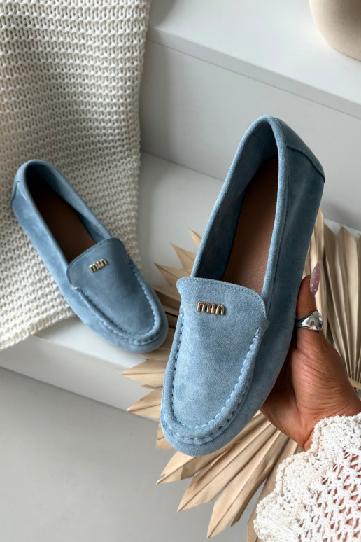 naiste mokassiinidVäikem Kuldset värvim Detalem Sinist värvi Sarivelle