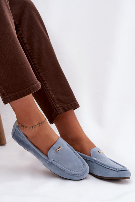 naiste mokassiinidVäikem Kuldset värvim Detalem Sinist värvi Sarivelle