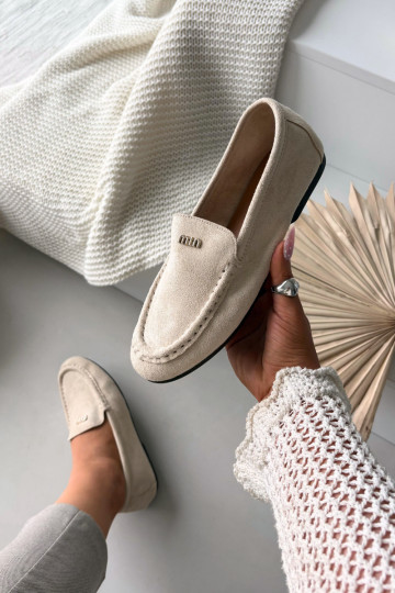 naiste mokassiinidVäikem Kuldset värvim Detalem beeži värvi Sarivelle