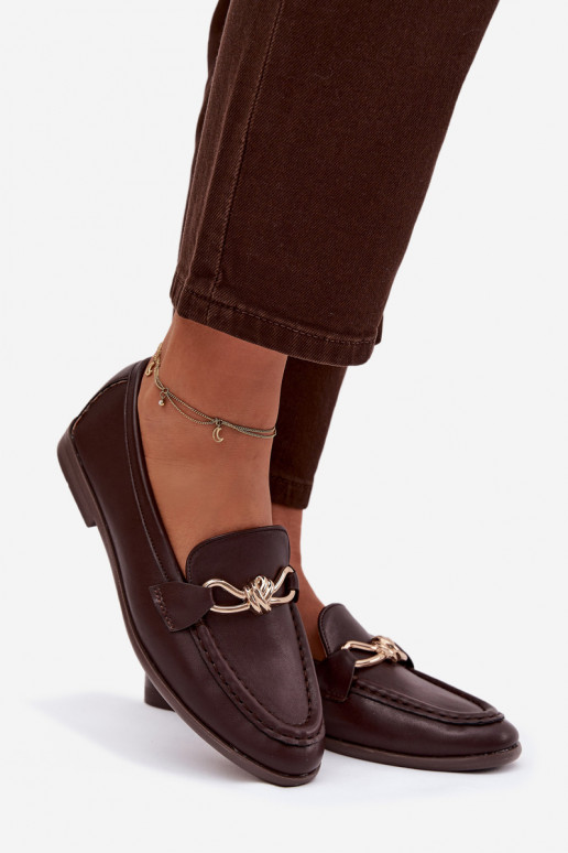 Mokassiinid Pealiste omad Koos Ornate Detalem Czekoladosissee Rosynne