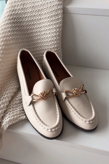 Mokassiinid Pealiste omad Koos Ornate Detalem Elevandiluu värvi Rosynne 2