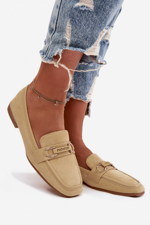 Mokassiinid Mokassiinid Pealiste omad Koos Ornate Element Kollased Evelora