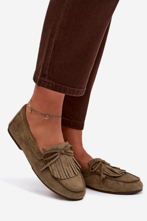 naiste mokassiinid narmastega Rohelist värvi Janelisse