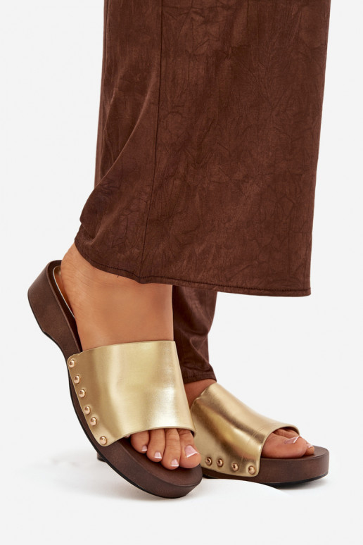 naiste plätud neetidega Kuldset värvi Terissa