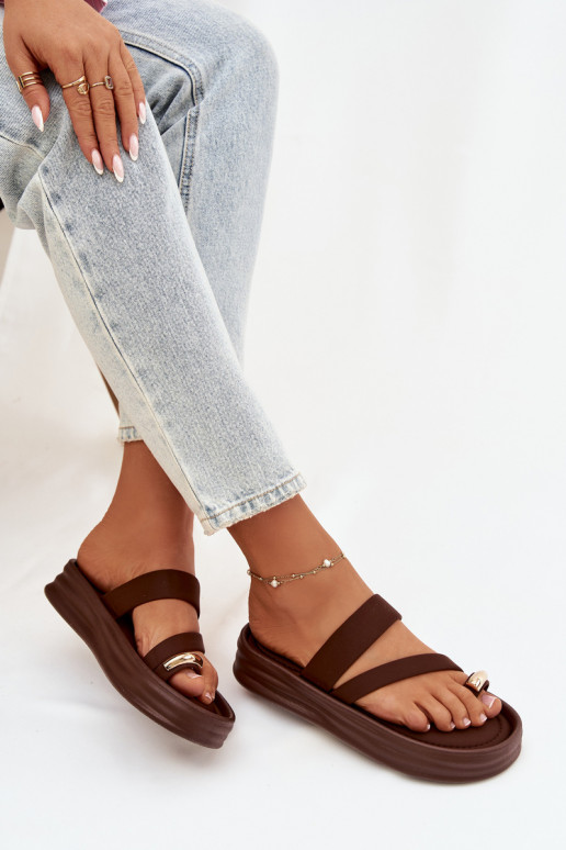 Riidest naiste plätud Triipudega I Kuldset värvim Detalem Czekoladosissee Farielle